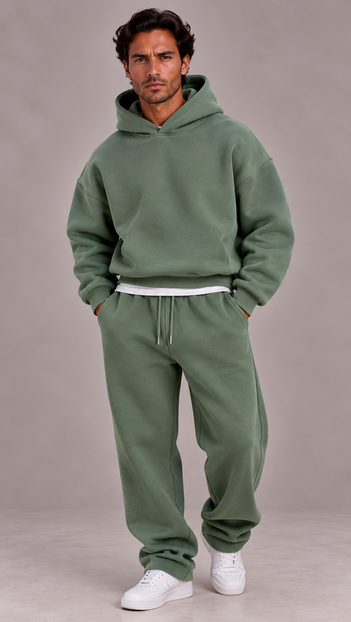 Survêtement oversize homme, hoodie et pantalon assortis