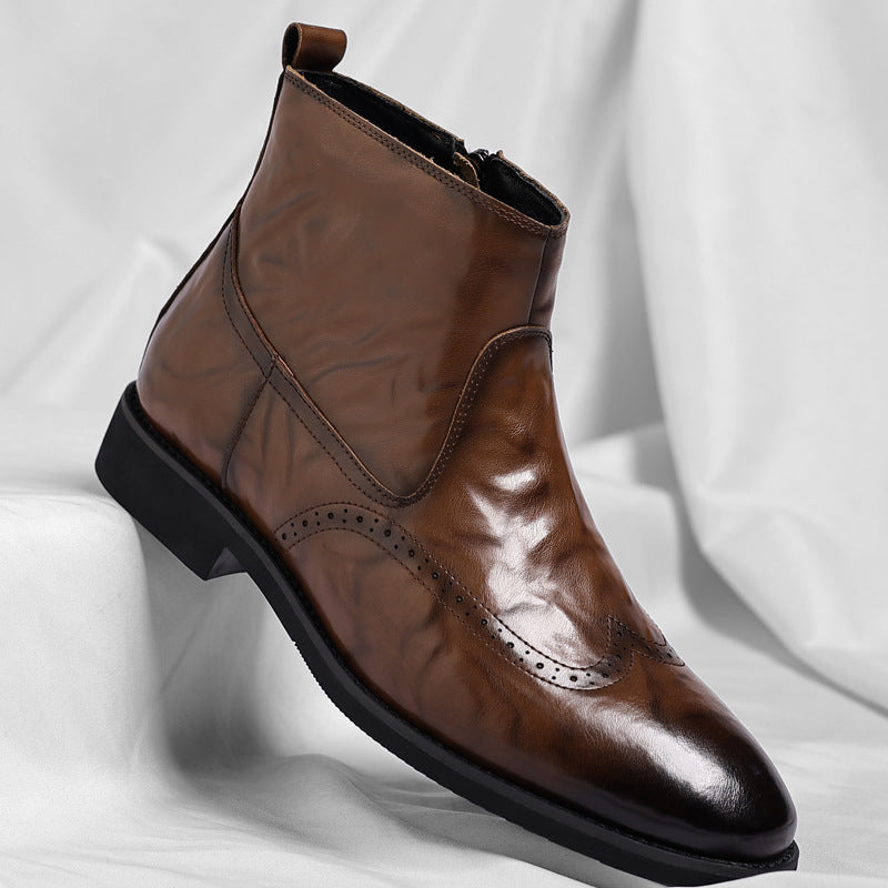 Boots chelsea Sonic-19 bout golf – finition cirée lustrée