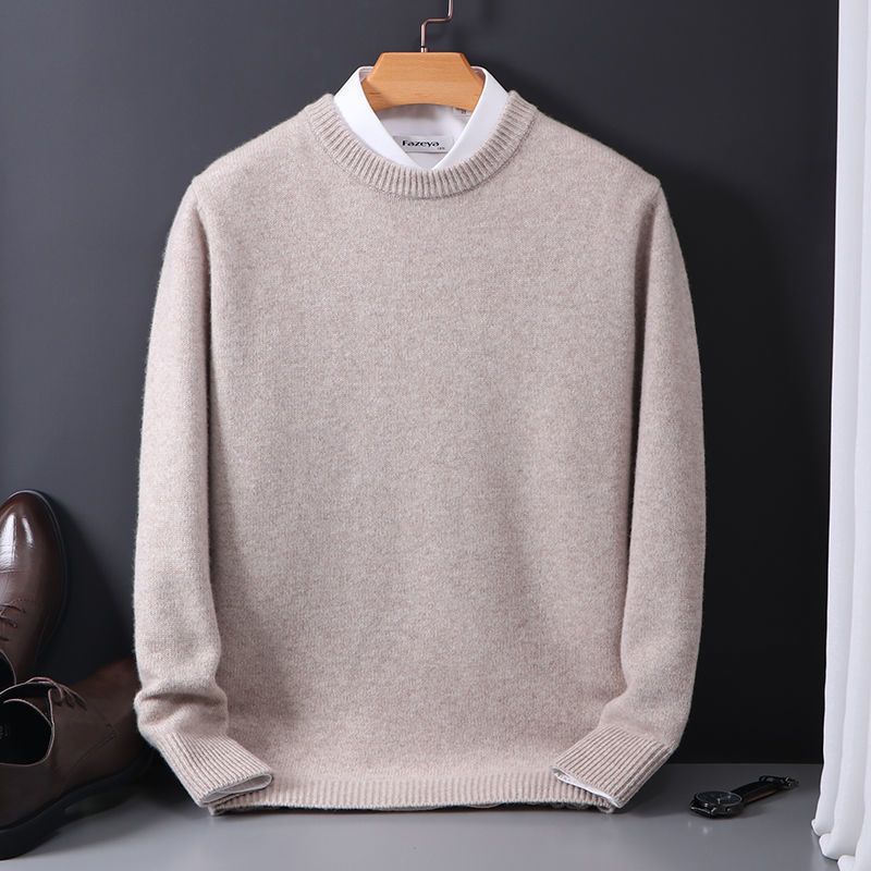 Pull homme col rond en maille – élégant bureau et loisirs