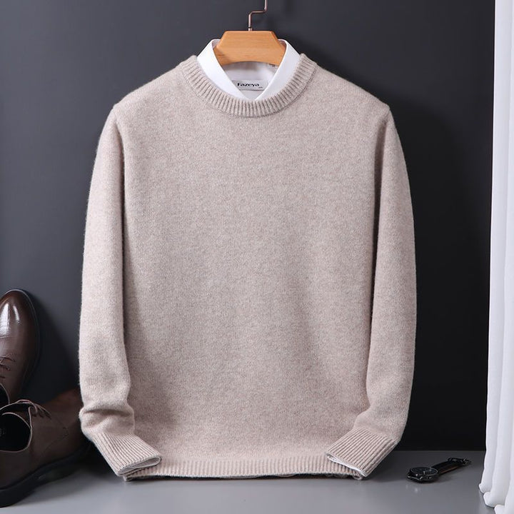 Pull homme col rond en maille – élégant bureau et loisirs