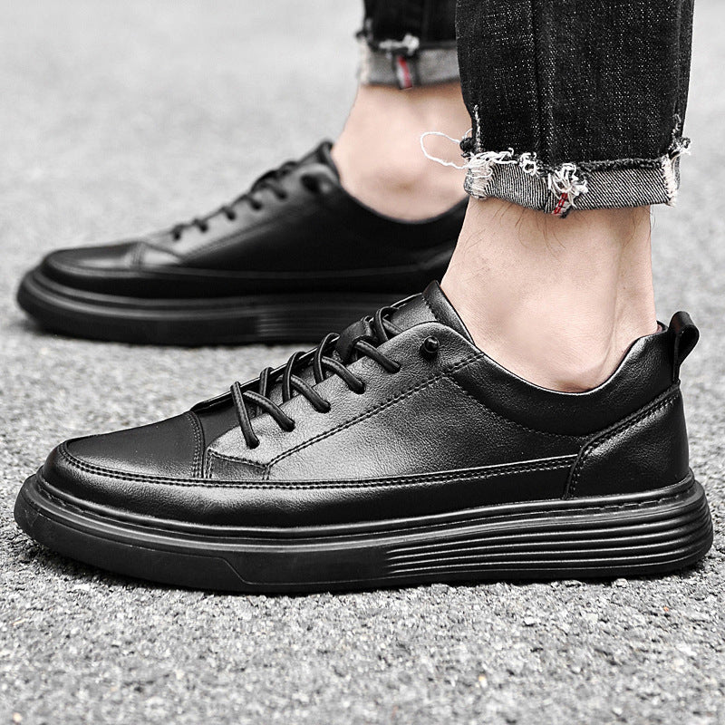 Baskets basses homme – empiècements surpiqués ton sur ton
