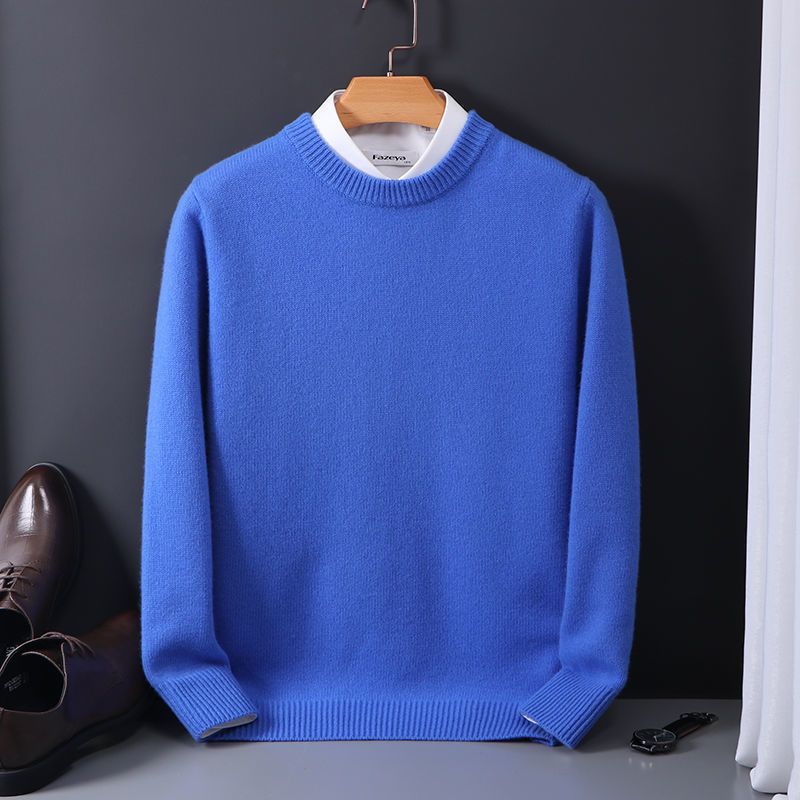 Pull homme col rond en maille – élégant bureau et loisirs
