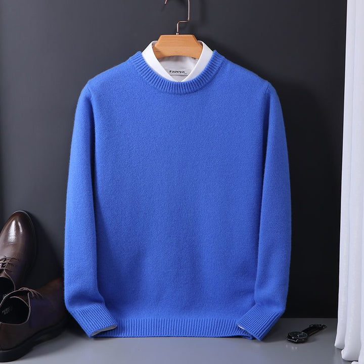 Pull homme col rond en maille – élégant bureau et loisirs