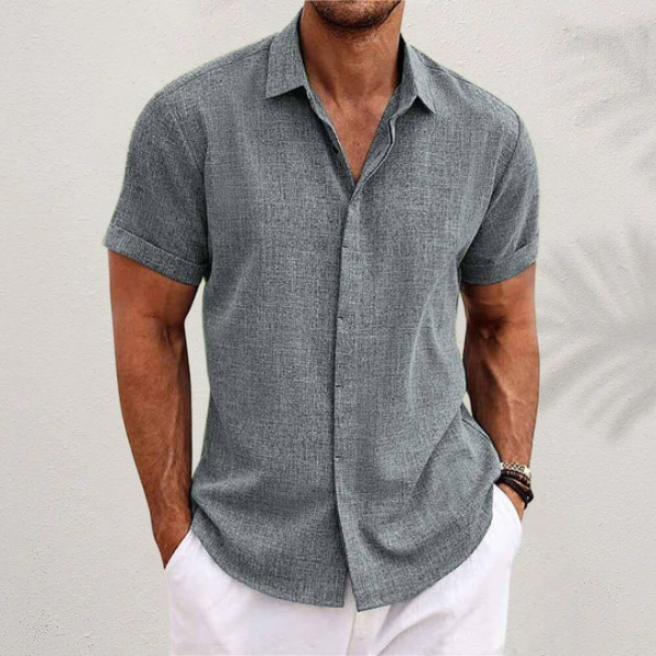 Chemise homme en lin à manches courtes – légèreté estivale