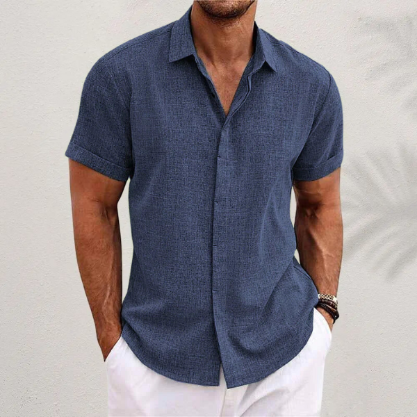Chemise homme en lin à manches courtes – légèreté estivale
