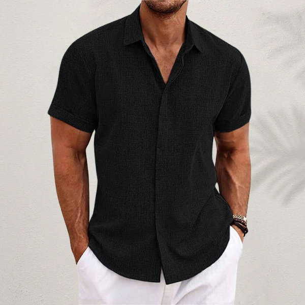 Chemise homme en lin à manches courtes – légèreté estivale