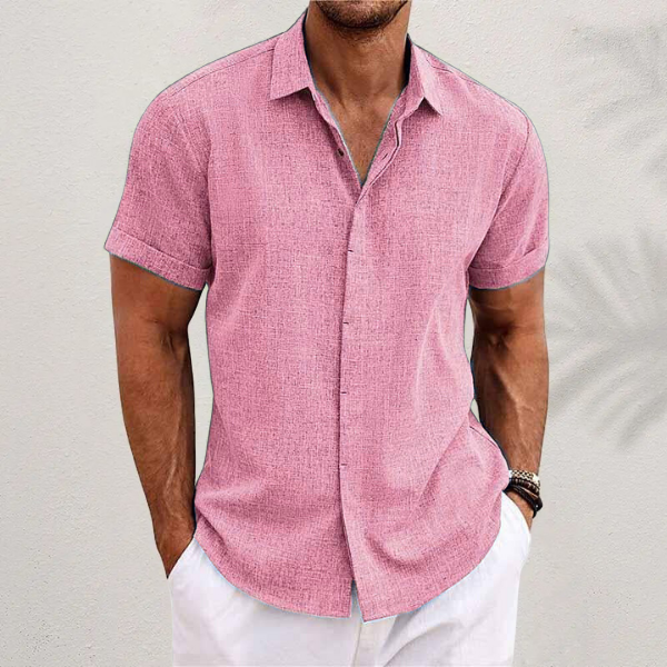 Chemise homme en lin à manches courtes – légèreté estivale