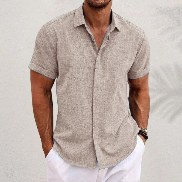 Chemise homme en lin à manches courtes – légèreté estivale