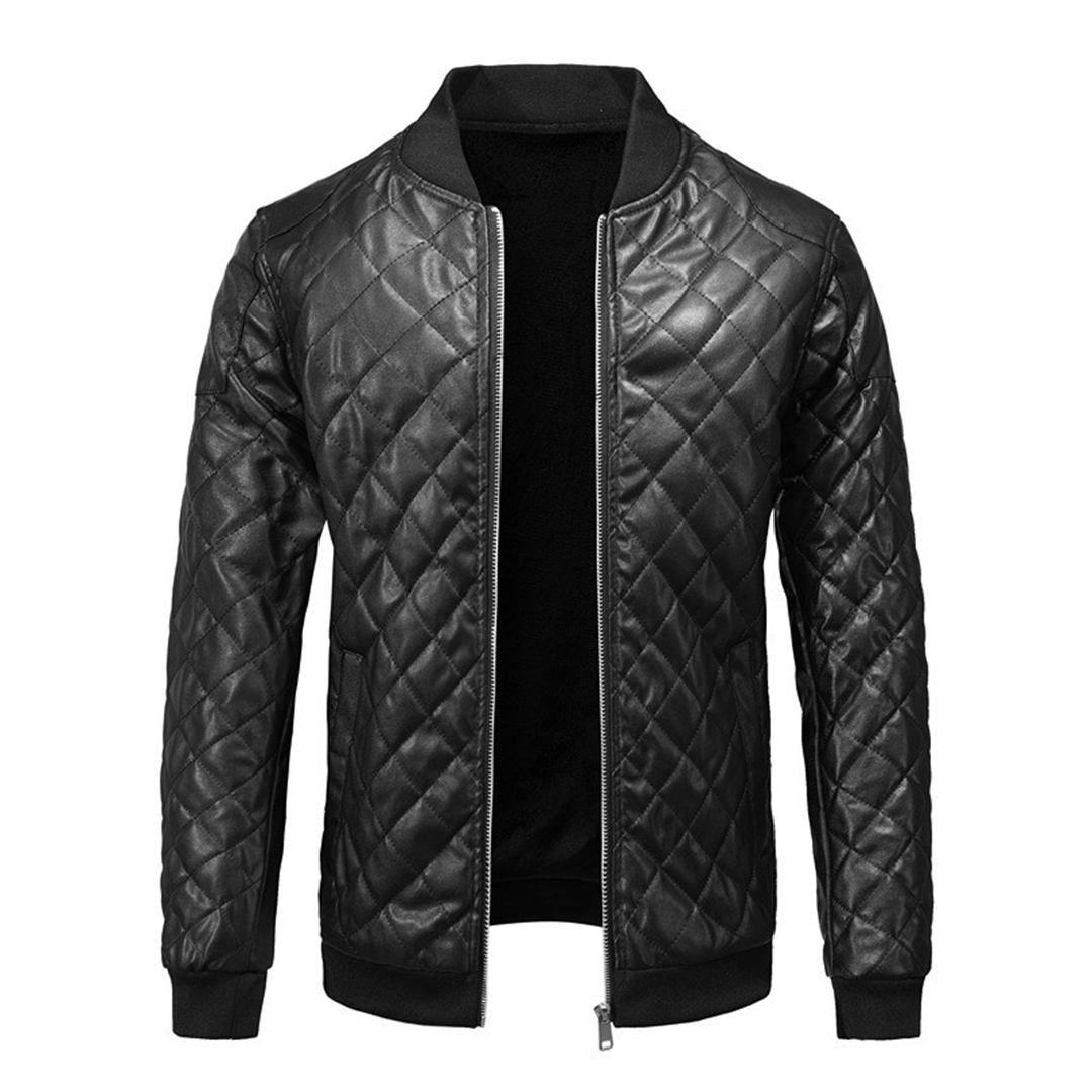 Veste en cuir homme coupe slim – style classique moderne