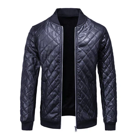 Veste en cuir homme coupe slim – style classique moderne