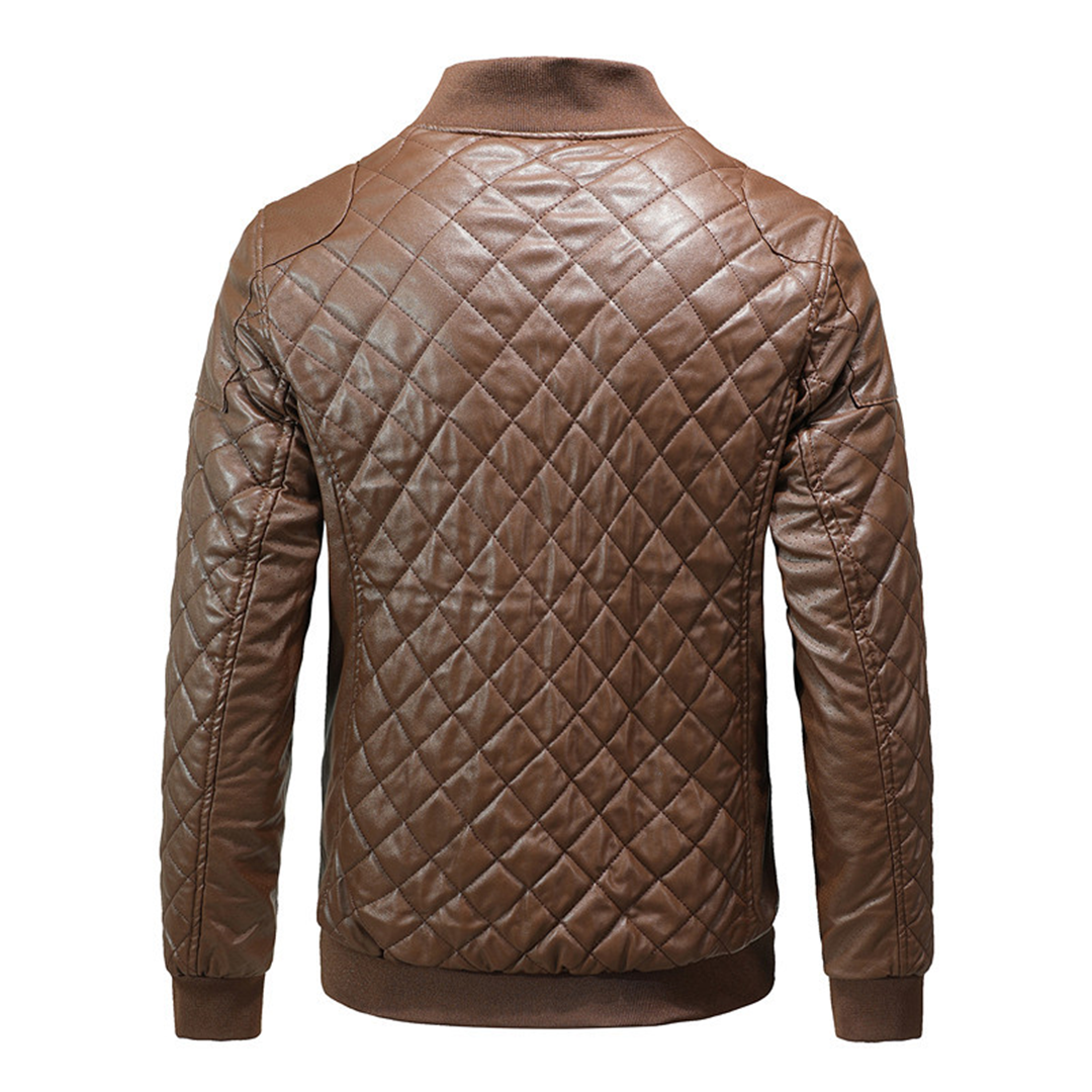 Veste en cuir homme coupe slim – style classique moderne