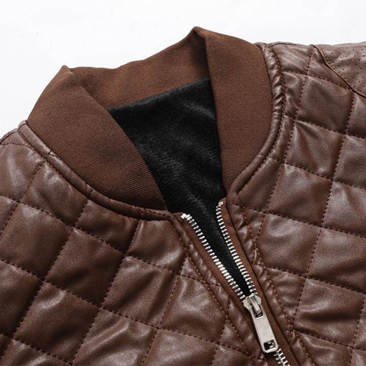 Veste en cuir homme coupe slim – style classique moderne