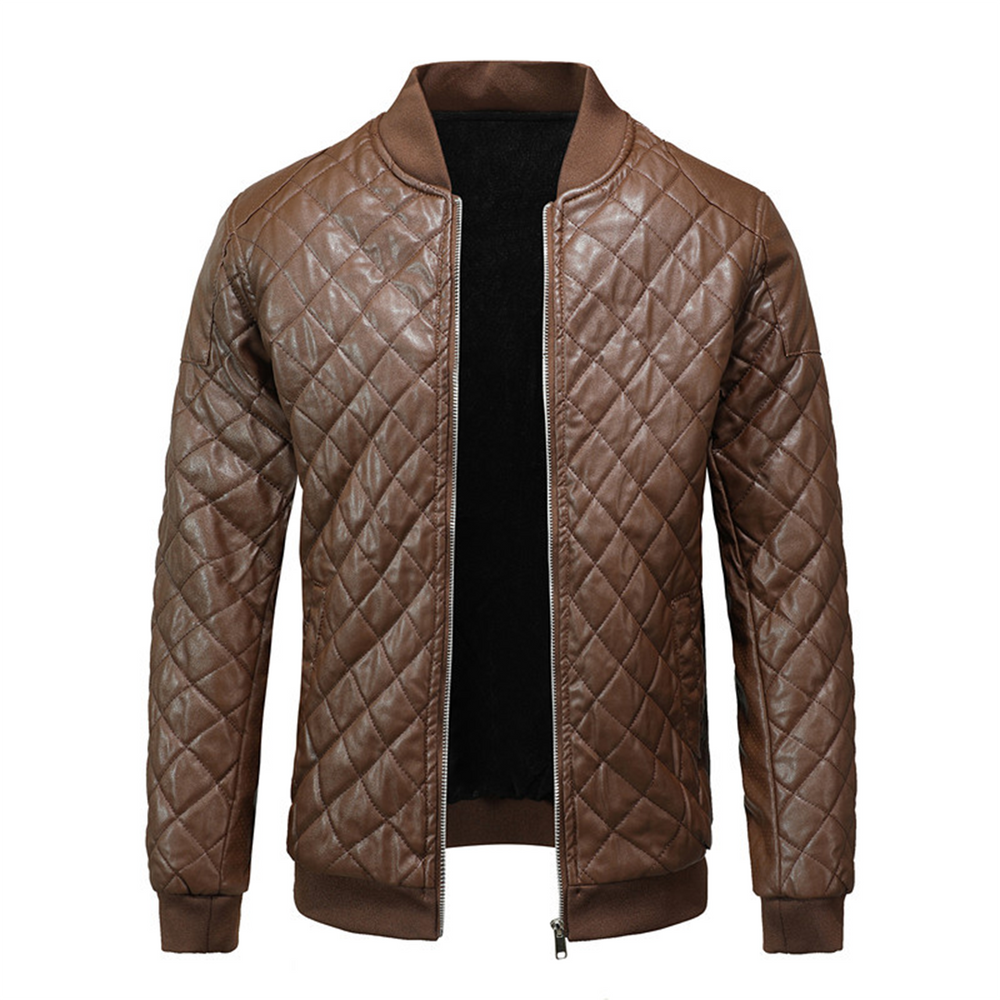 Veste en cuir homme coupe slim – style classique moderne