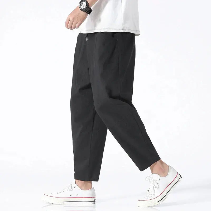 Pantalon Kyoto homme fuselé longueur cropped – taille ajustable