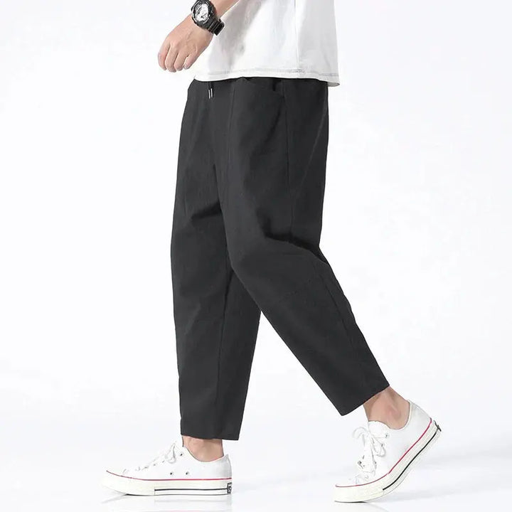 Pantalon Kyoto homme fuselé longueur cropped – taille ajustable