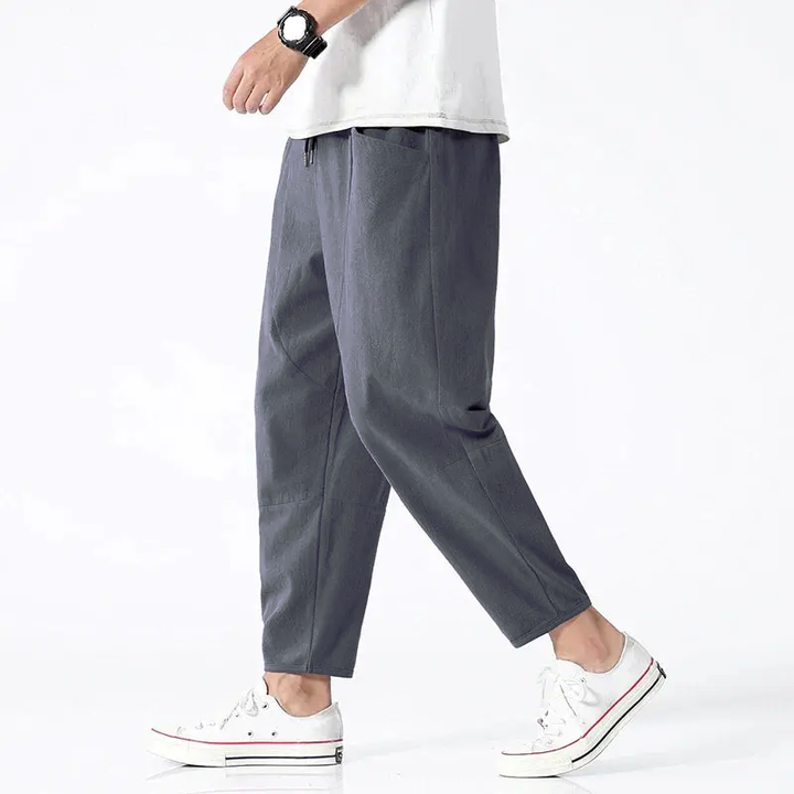 Pantalon Kyoto homme fuselé longueur cropped – taille ajustable