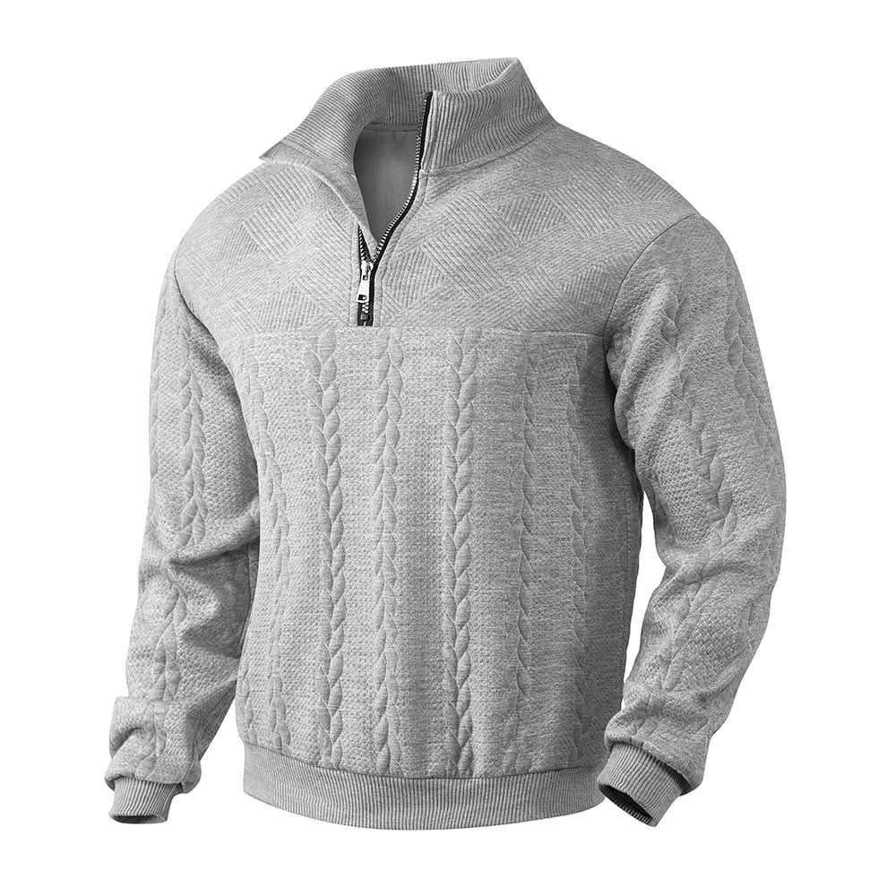 Sweat homme Camden à col zippé – chaleur douce pour l'hiver