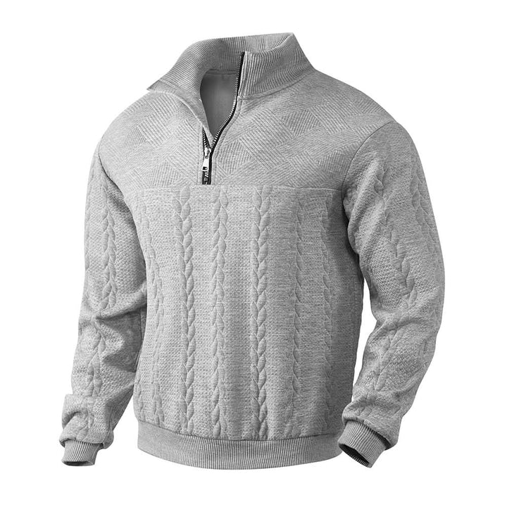 Sweat homme Camden à col zippé – chaleur douce pour l'hiver