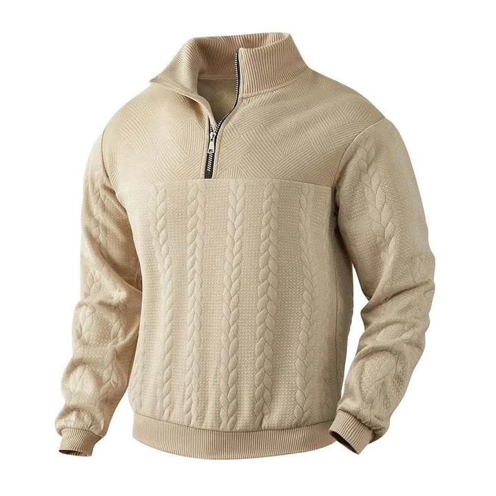 Sweat homme Camden à col zippé – chaleur douce pour l'hiver