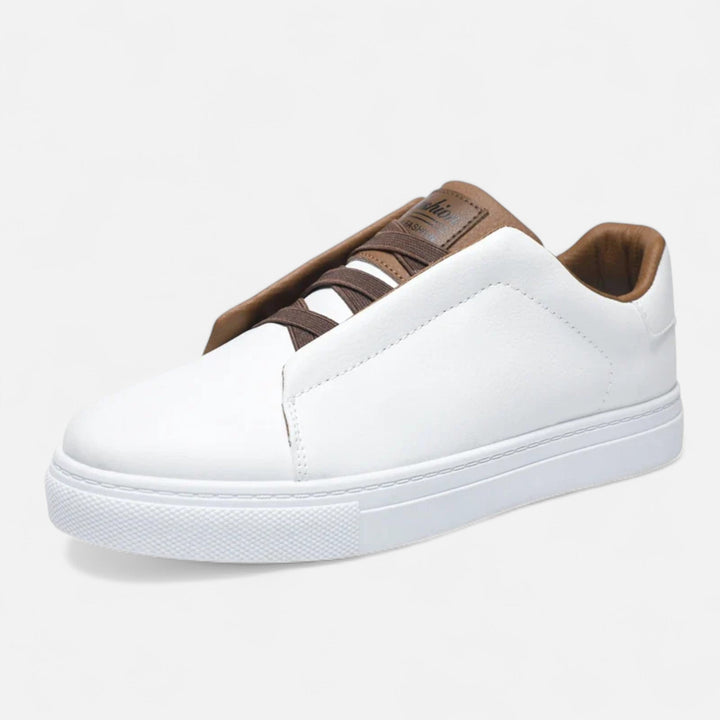Baskets homme sans lacets en cuir véritable – profil épuré