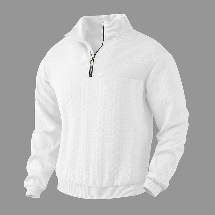 Sweat homme Camden à col zippé – chaleur douce pour l'hiver