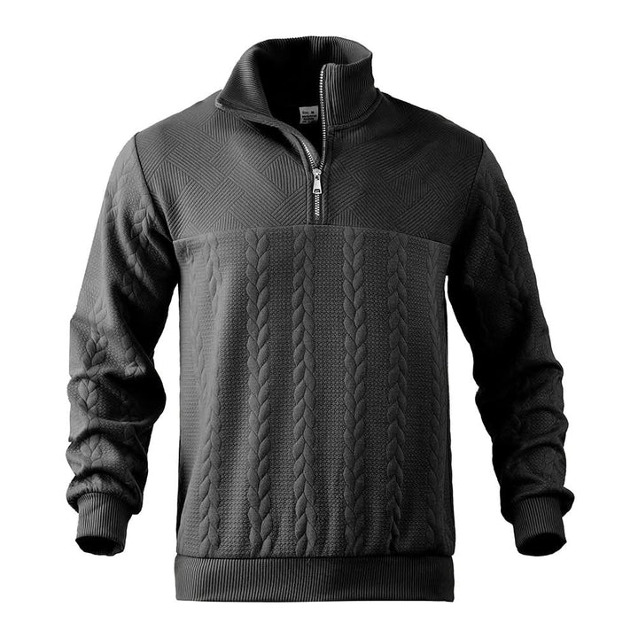 Sweat homme Camden à col zippé – chaleur douce pour l'hiver