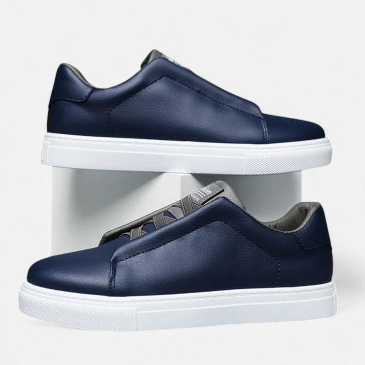 Baskets homme sans lacets en cuir véritable – profil épuré
