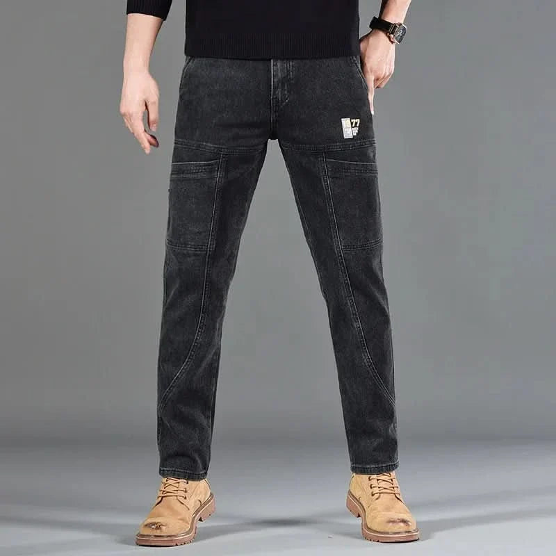 Jean utility homme en denim résistant – coutures doublées