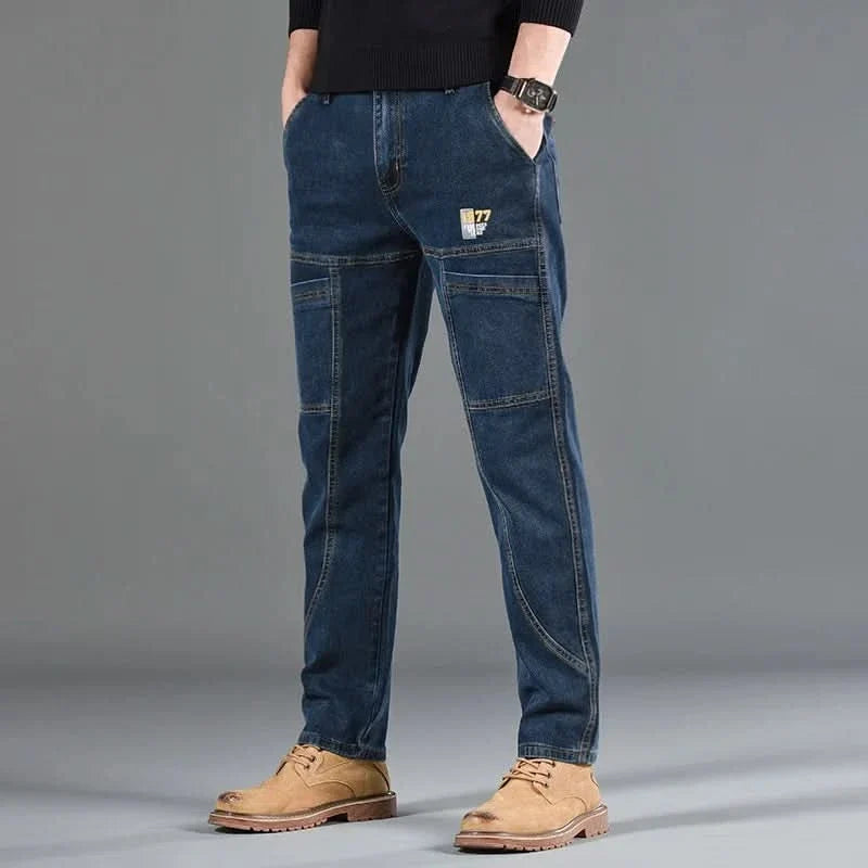 Jean utility homme en denim résistant – coutures doublées