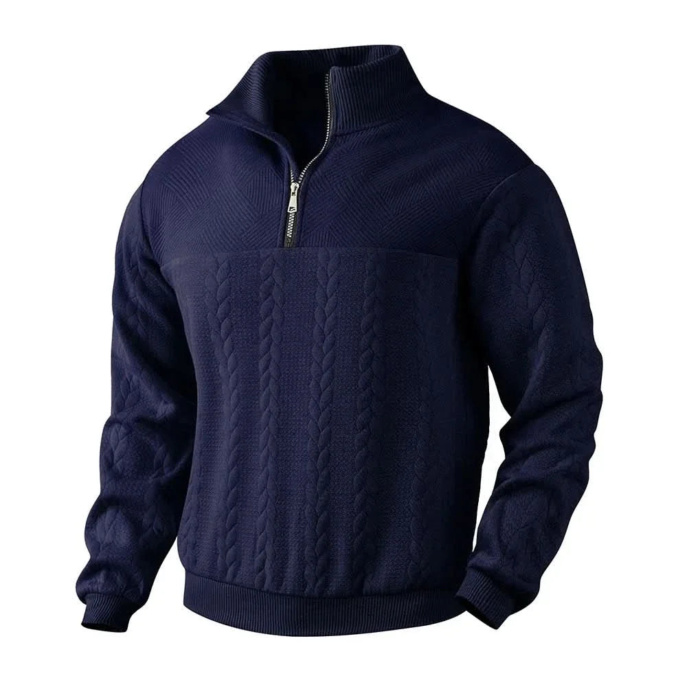 Sweat homme Camden à col zippé – chaleur douce pour l'hiver