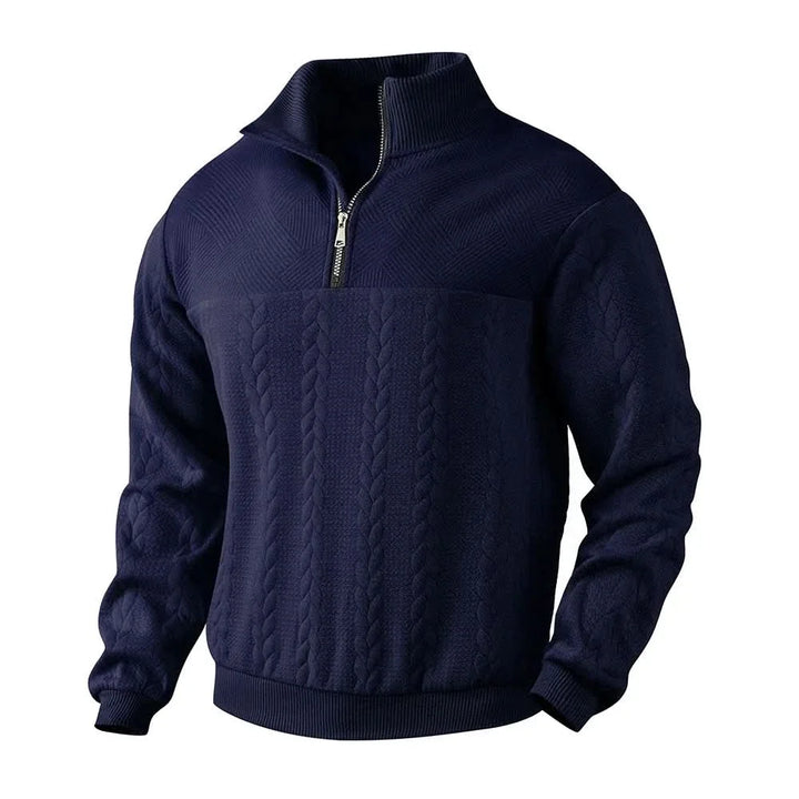 Sweat homme Camden à col zippé – chaleur douce pour l'hiver