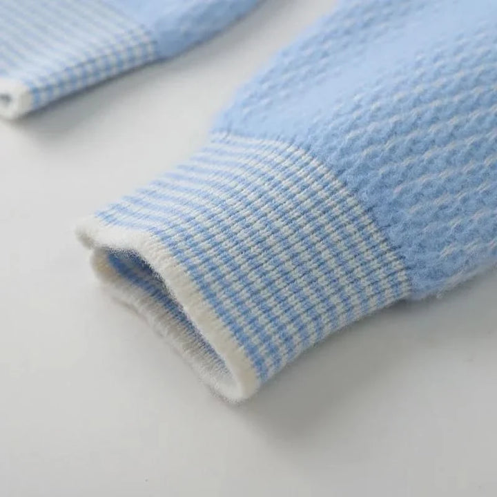 Pull homme Theo en cachemire – maille texturée, liseré contrasté