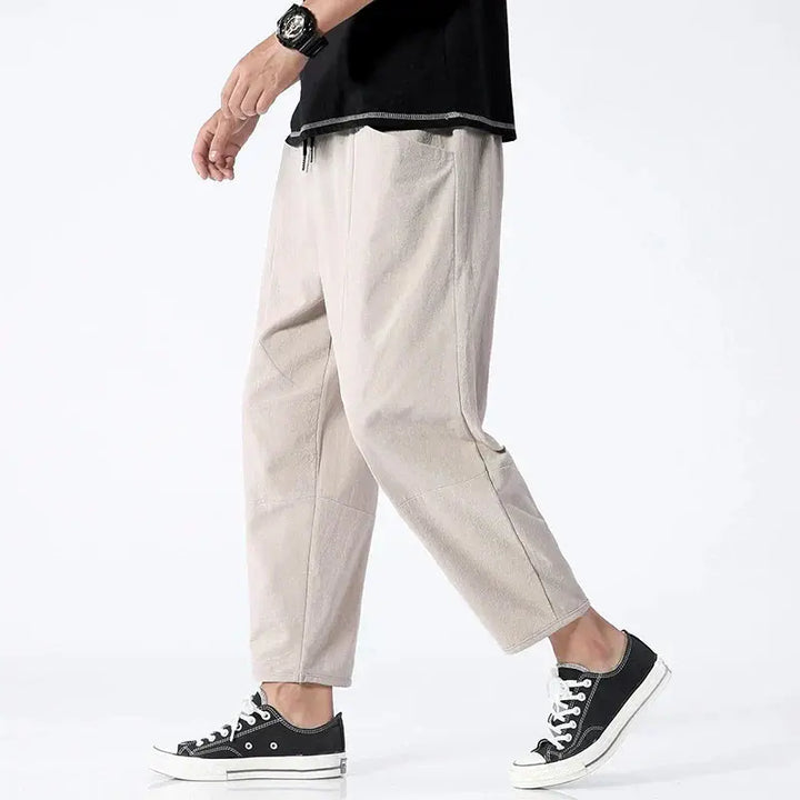 Pantalon Kyoto homme fuselé longueur cropped – taille ajustable