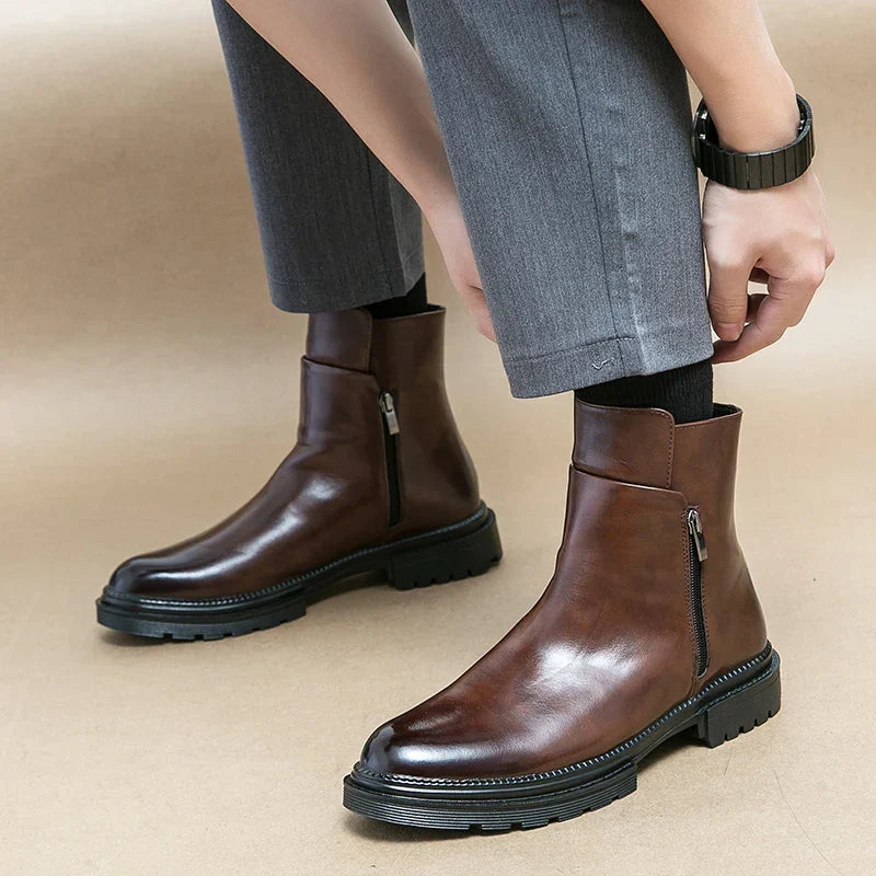 Bottines urbaines Glide-27 – zip latéral discret, ligne épurée
