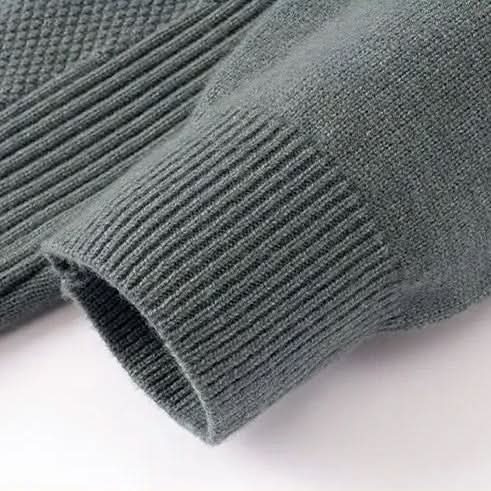 Pull homme Arden en maille jacquard – col cheminée côtelé