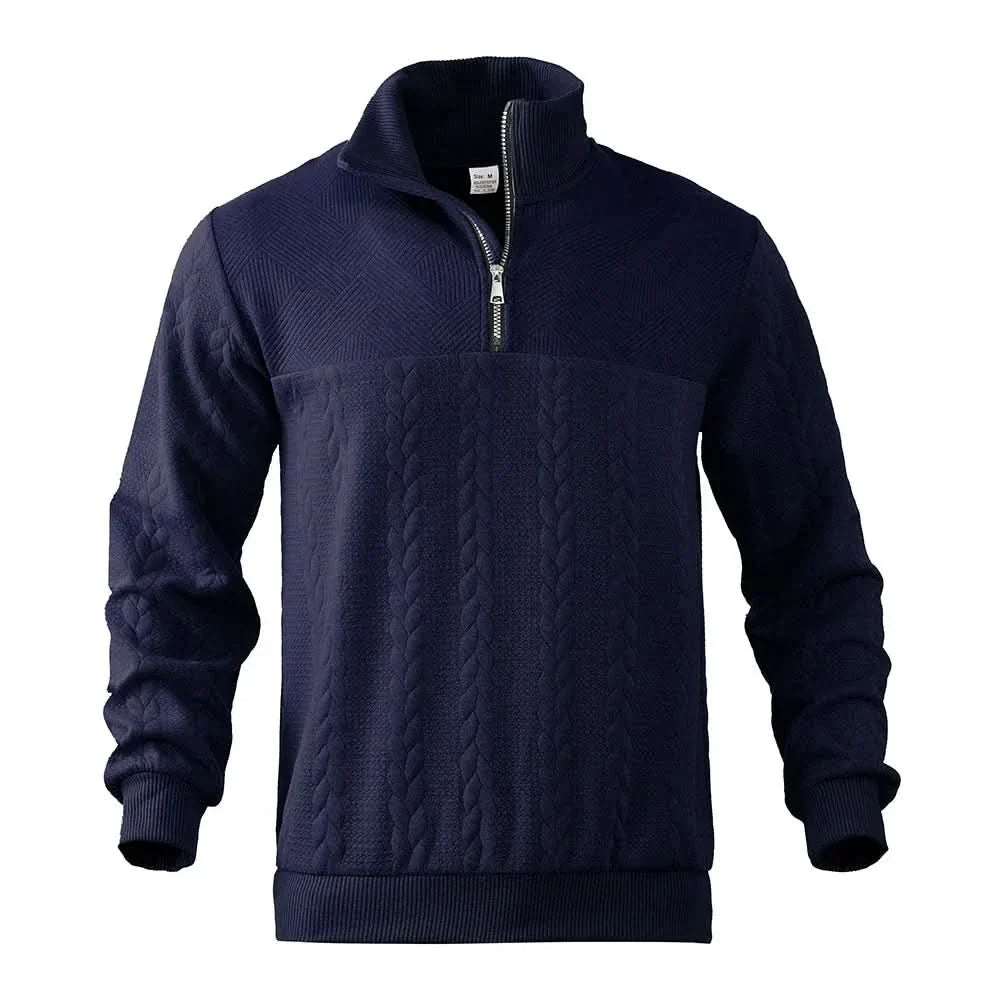 Sweat homme Camden à col zippé – chaleur douce pour l'hiver