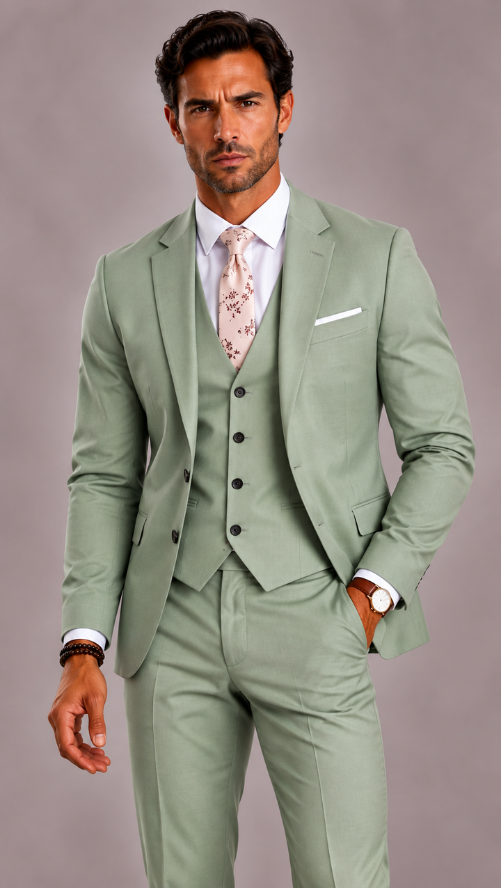 Costume 3 pièces homme coupe slim, mariage et cérémonie