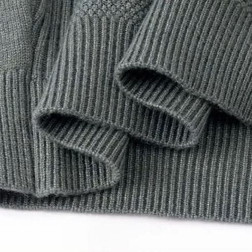 Pull homme Arden en maille jacquard – col cheminée côtelé