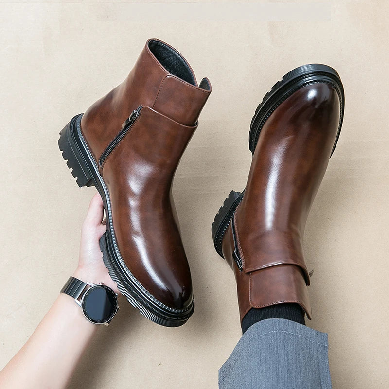Bottines urbaines Glide-27 – zip latéral discret, ligne épurée