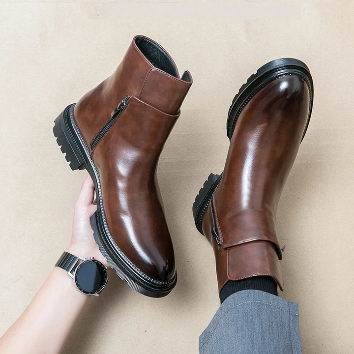 Bottines urbaines Glide-27 – zip latéral discret, ligne épurée