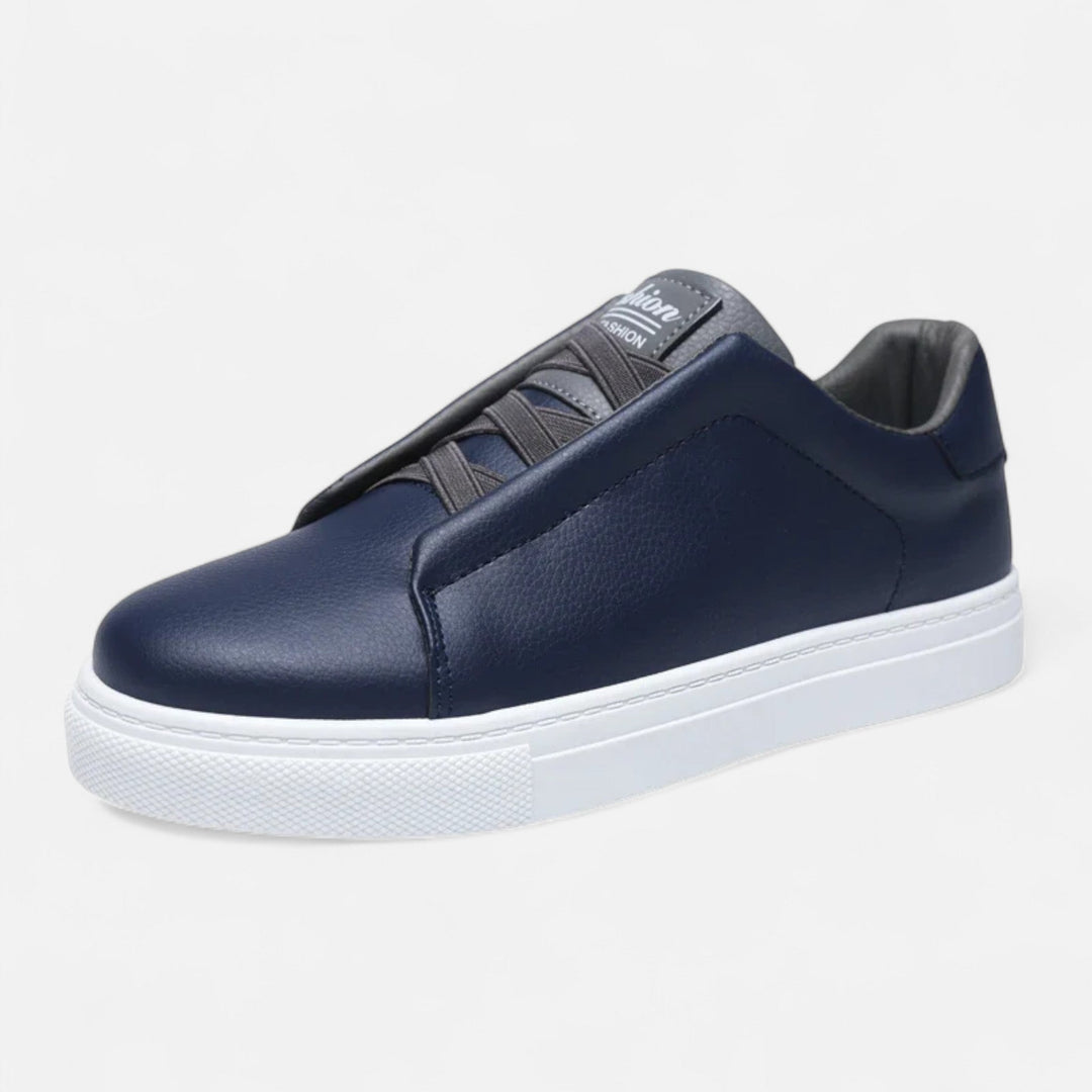 Baskets homme sans lacets en cuir véritable – profil épuré