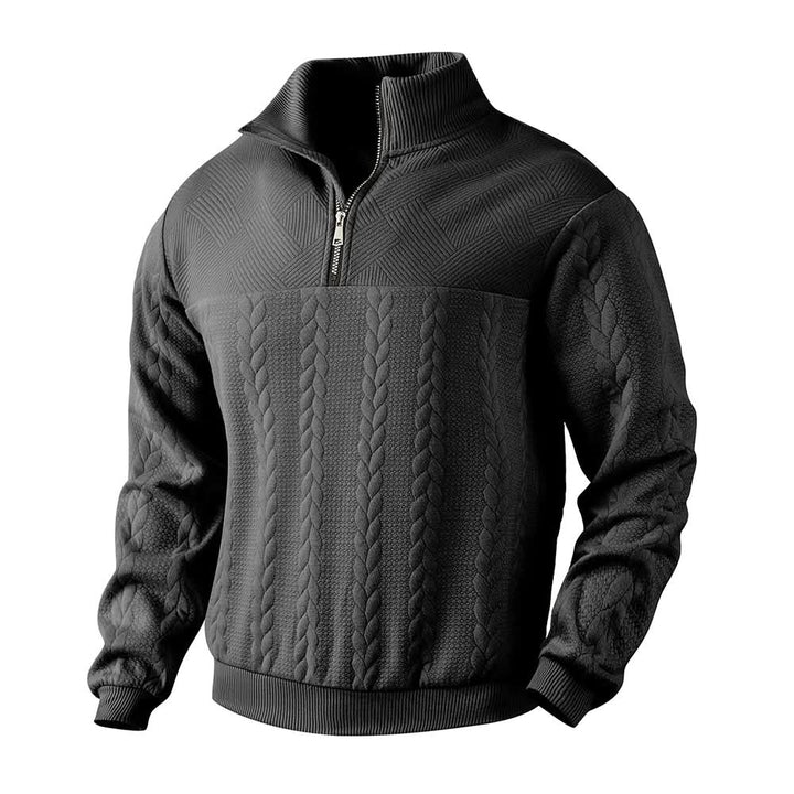 Sweat homme Camden à col zippé – chaleur douce pour l'hiver