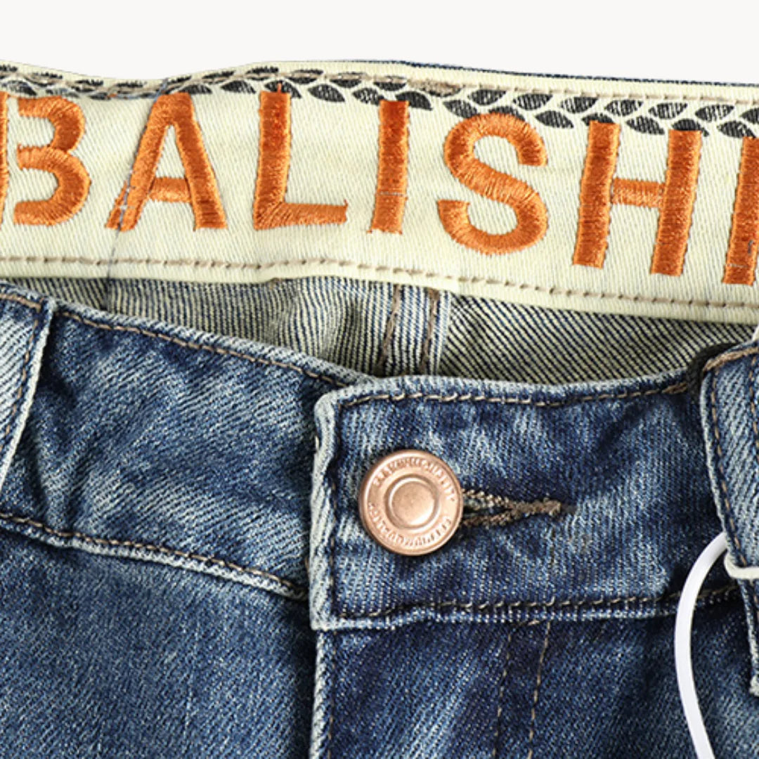 Jean slim Hugo délavé bleu clair – revers tendance