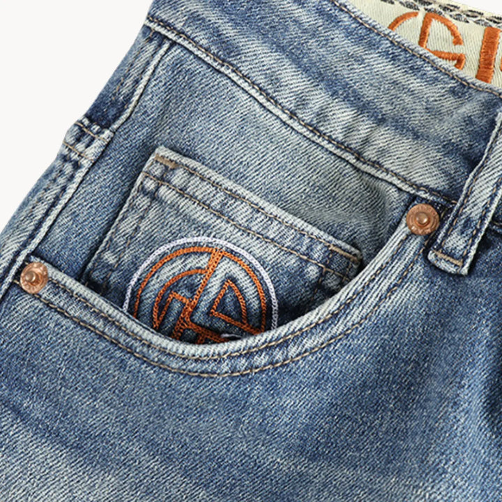 Jean slim Hugo délavé bleu clair – revers tendance
