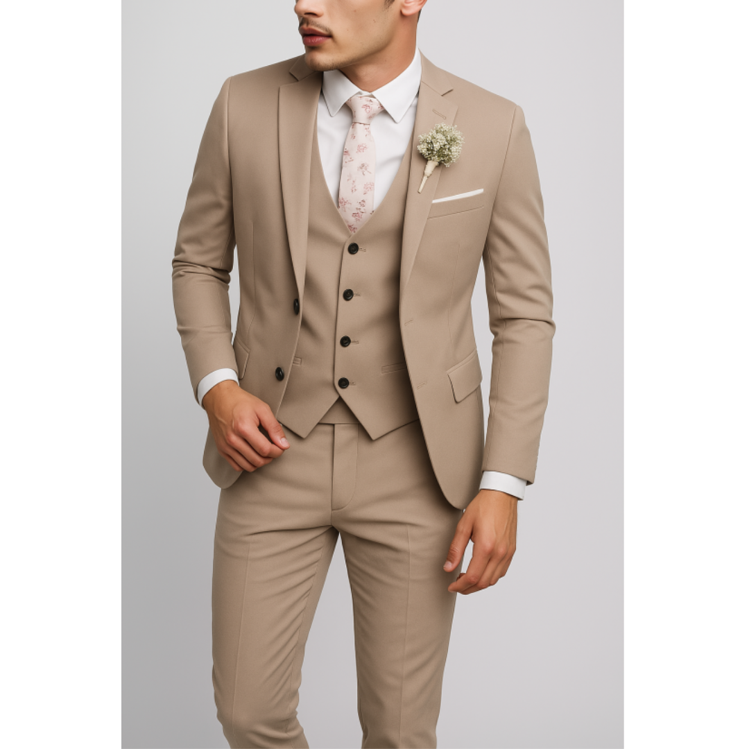 Costume 3 pièces homme coupe slim – mariage et cérémonie