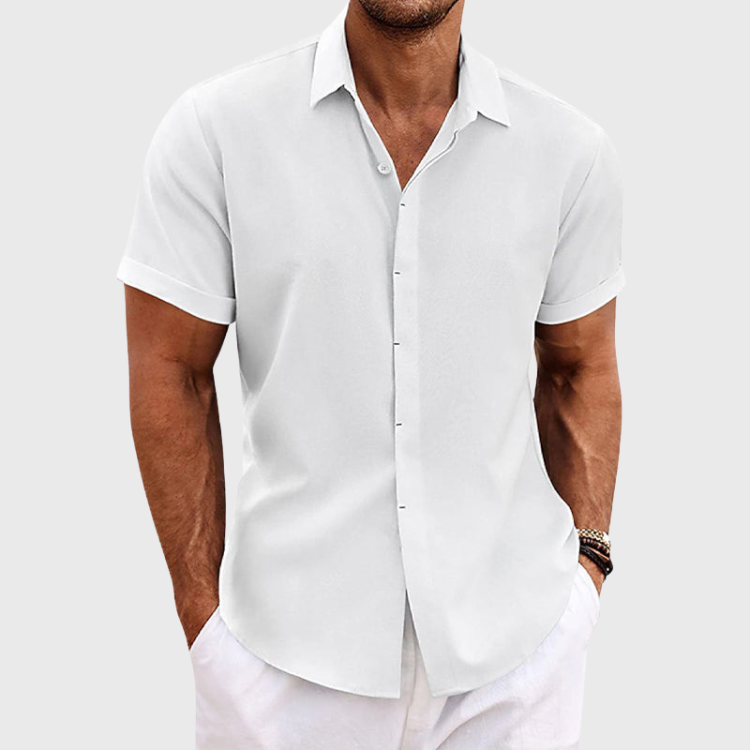 Chemise homme en lin à manches courtes – légèreté estivale