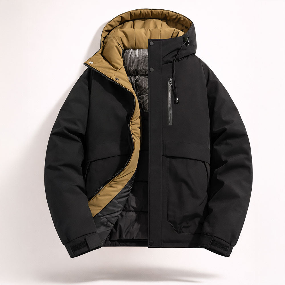 Veste d'hiver homme matelassée – chaude, coupe-vent et durable