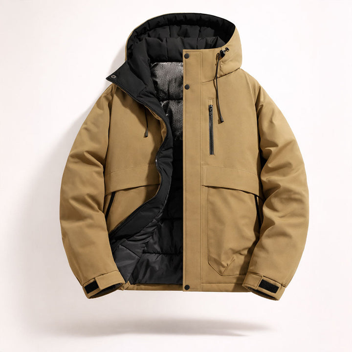 Veste d'hiver homme matelassée – chaude, coupe-vent et durable