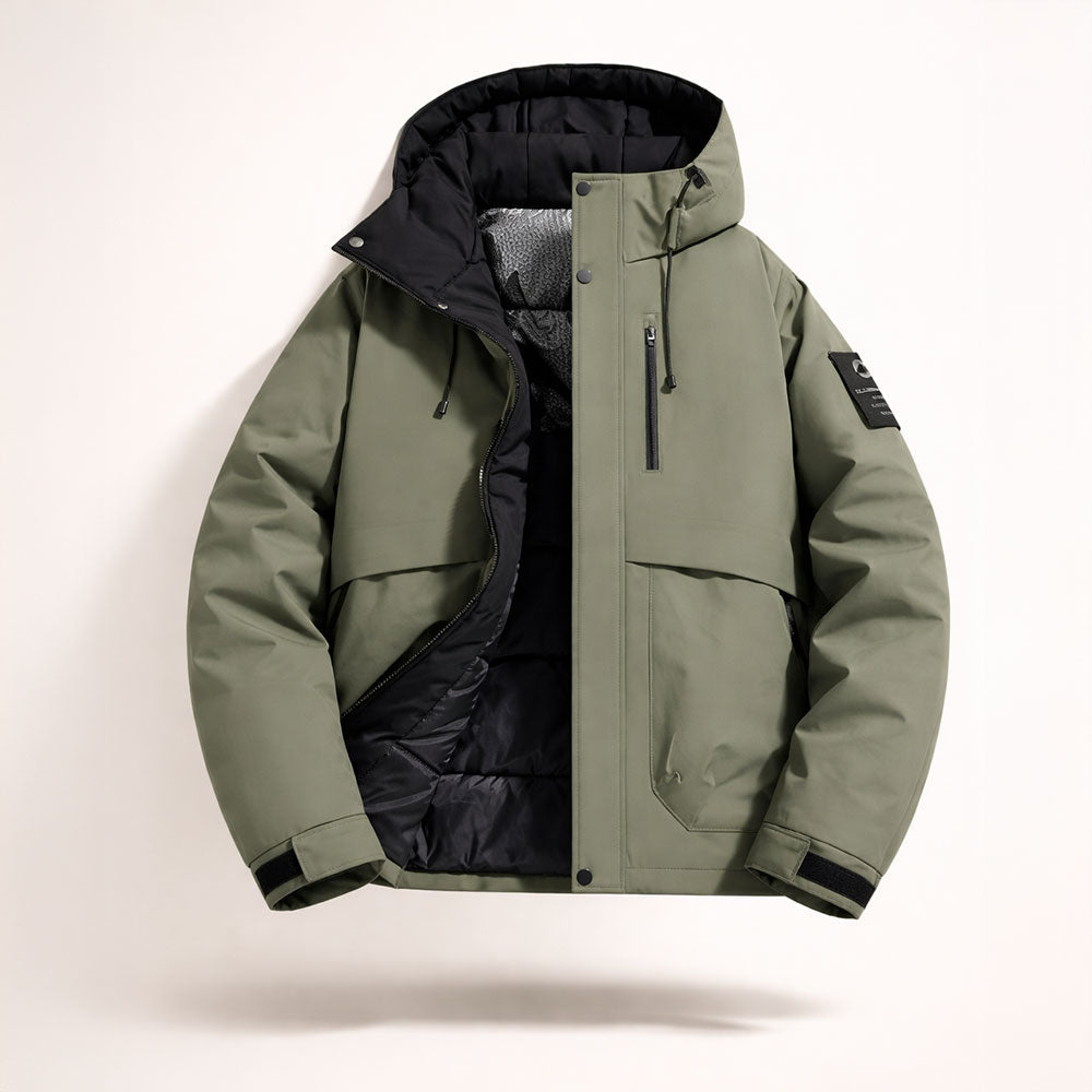 Veste d'hiver homme matelassée – chaude, coupe-vent et durable