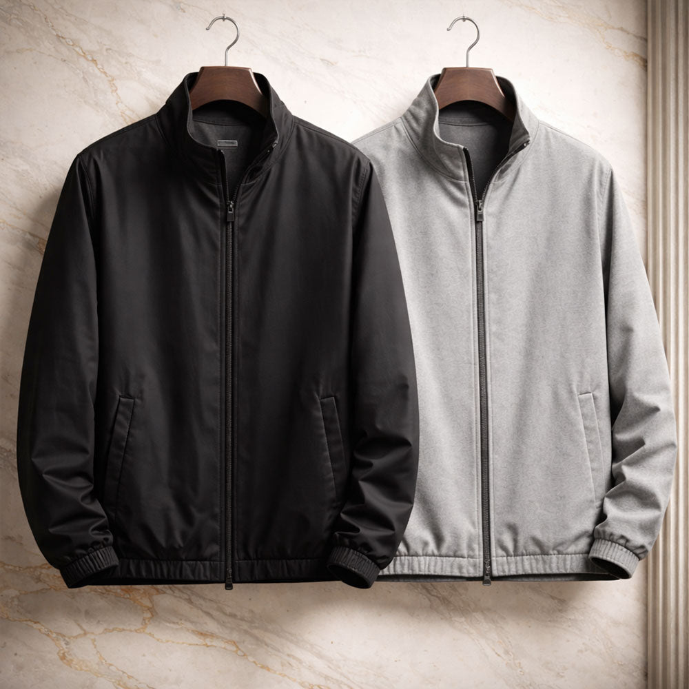 Veste réversible homme zippée – deux styles en une